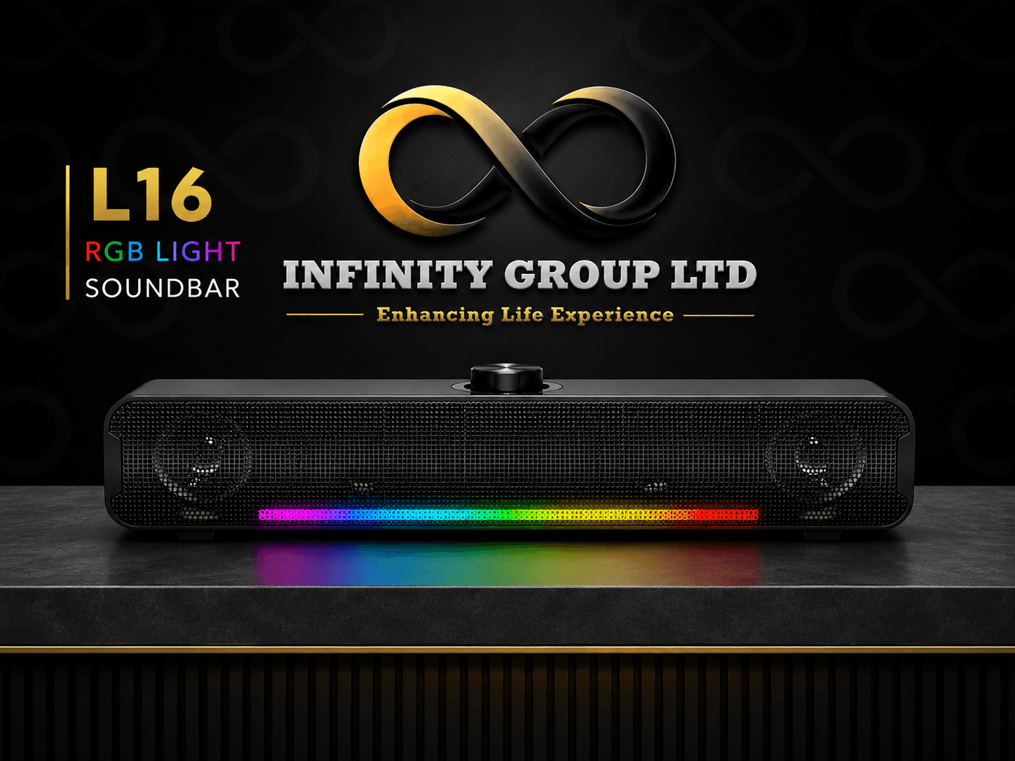 L16 Desktop Bluetooth Speaker | RGB Lighting | USB Powered | Multimedia Speaker