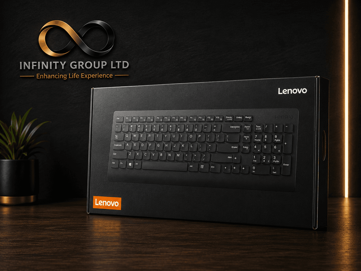 Lenovo 300 USB Wired Keyboard | Full Size Keyboard | Durable Office Keyboard